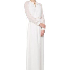 white  mango long sleeve maxi dress​